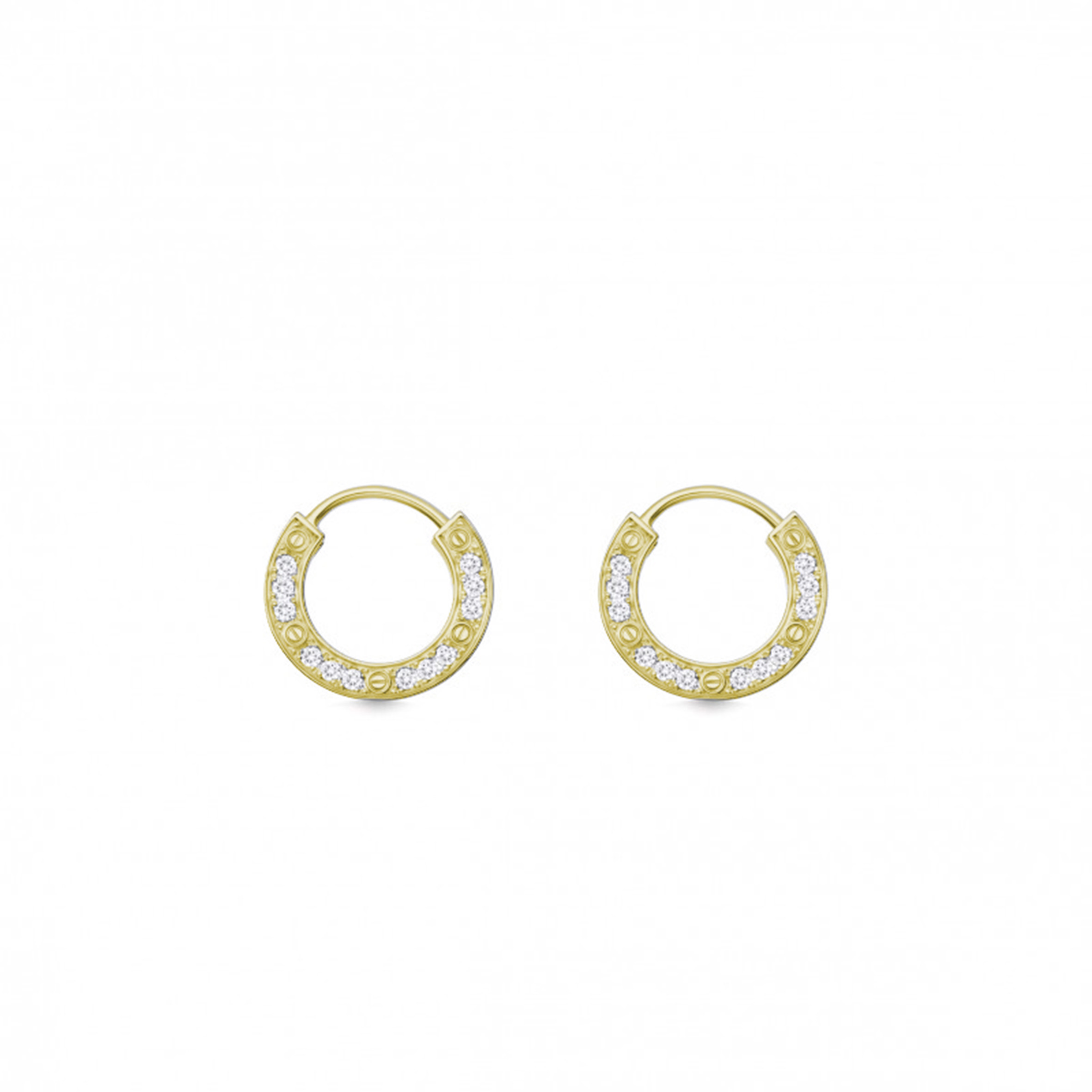 CARTIER LOVE 18K WHITE GOLD, DIAMOND EARRING, PAVED WITH DIAMONDS B8301424